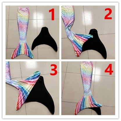 Mermaid Swimsuit Monofin Fins Kids L (7-9 Years) Package A 3 pcs