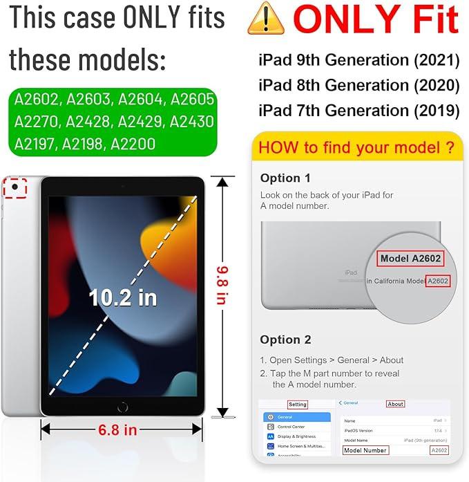 Fintie Rotating Case for iPad 10.2 inch iPad 9th 8th 7th Gen 360 Degree Auto Wake Sleep Black.