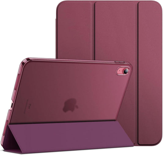 iPad (A16) 11th/10th Generation Case, Slim Stand Hard Back Cover with Auto Wake/Sleep Function, Burgundy.