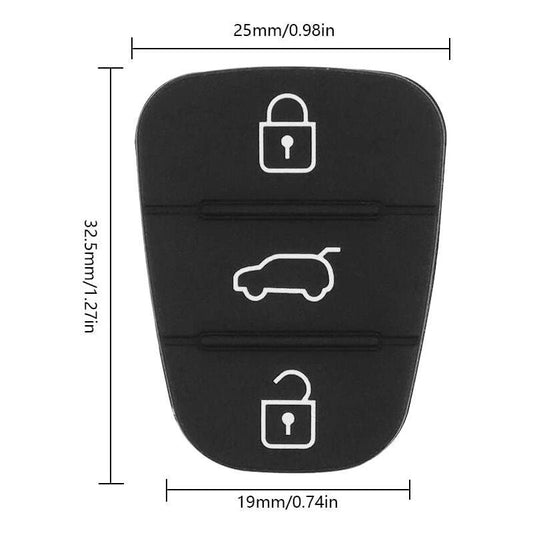 2pcs Silicone Key Case Compatible with Kia Sportage Cee'd Picanto Rio & Hyundai i10 i20 i30 ix20 ix35 - 3 Buttons Remote Control Cover.