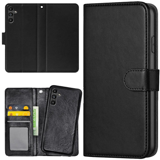 Compatible with Samsung Galaxy A55 5G Wallet Case Black.
