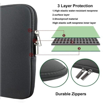 Black 15.6-Inch Computer Case Compatible with 13 and 15 Inch MacBook Pro and Air.
