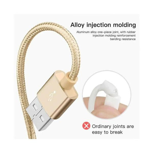 Compatible with Apple Fast Charging Cable Nylon 2m 2A iPhone.