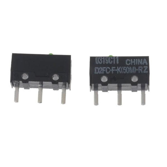 2pcs Green Dot Mouse Microswitch D2FC-FK(50M)-RZ for Razer Mouse Microswitches 50 Million Clicks for Lifetime.