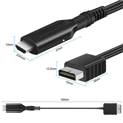 For PS1/for PS2 to HDMI Compatible Adapter Converter Up to 1080P Output Support PS1/for PS2 (480i/480p/576i).
