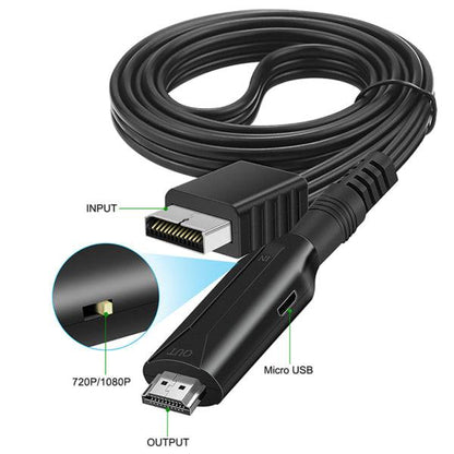 For PS1/for PS2 to HDMI Compatible Adapter Converter Up to 1080P Output Support PS1/for PS2 (480i/480p/576i).
