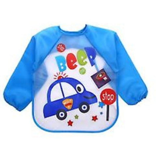 Waterproof Long Sleeve Bibs for Toddlers 4 Pack Unisex.