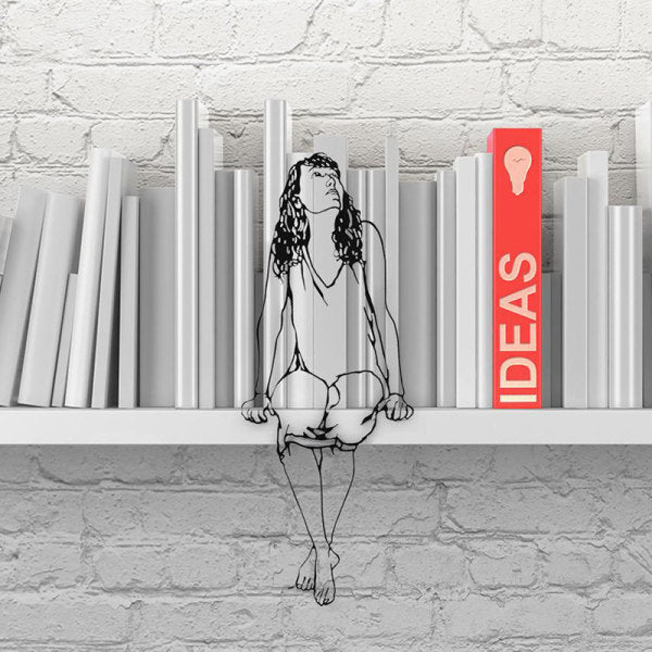 Metal Art Decor Modern 2D Figure Ornament Shelf Home Office Housewarming Gift