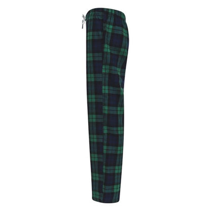 Kids Tartan Lounge Pants Navy Green Checks Size 9-10 Years