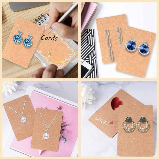 Earring Display Cards 480pcs with Plastic Bag Jewelry Packaging for Necklace Compatible with Oral-B Braun Philips.
