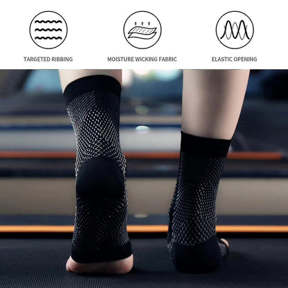 3 pairs of neuropathy socks, soothing socks for neuropathy pain, tendinitis compression socks, plantar fasciitis, neuropathy - Black - L XL