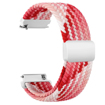 20mm Braided Sololoop for Garmin Vivoactive 5/3/3 Music Band Wristband for Garmin VivoMove3/Trend/Sport Venu SQ/SQ2/2plus Strap Rose Pink 20mm