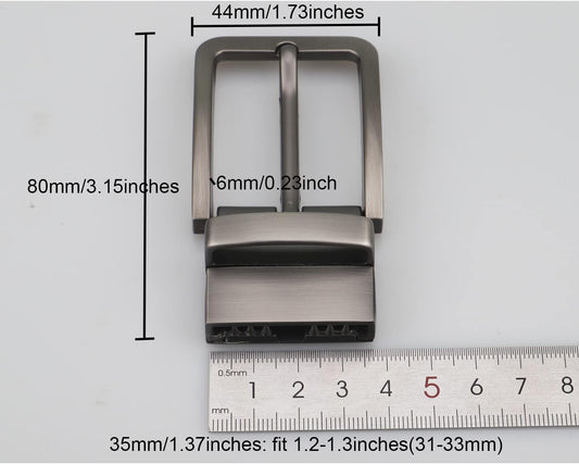 1.1 Inches to 1.5 Inches Belt Buckle 28mm to 38mm Single Prong Square Belt Buckles for Women Men