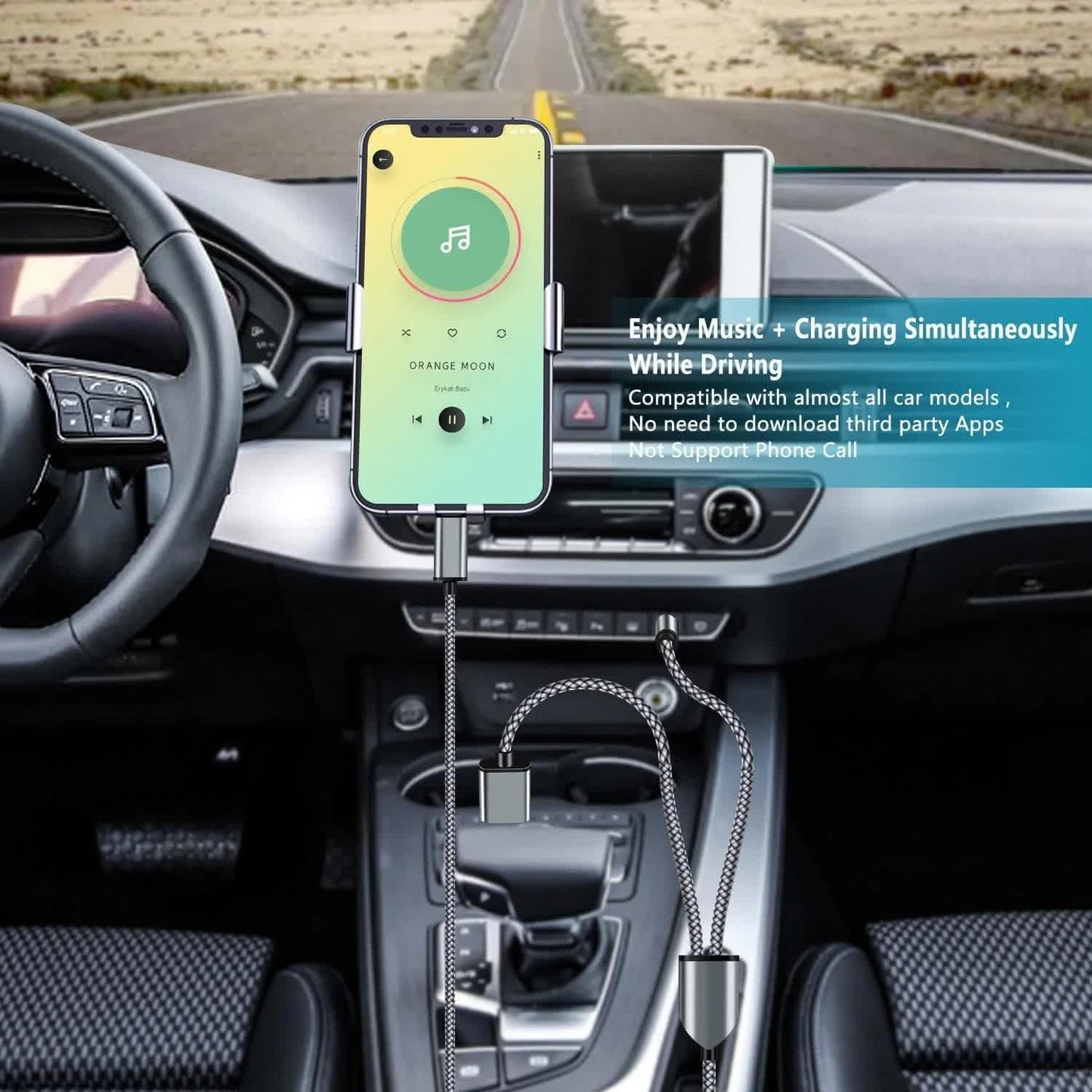 USB C to 3.5mm Aux Audio Cable with Charging, 2 in 1 USB C to 3.5mm Car Stereo Headset Audio Cable with PD 18W Charging Compatible with iPhone 16/15, Samsung Galaxy S25/S24/S23/S22+, Google Pixel 8 7.