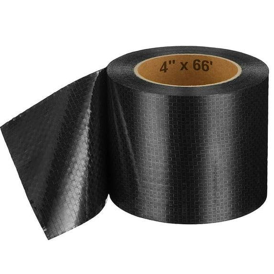 RV Underbelly Tape RV Underbelly Material Corrugated Waterproof Flex Mend Belly Tape Thick Adhesive Patch Sealing Mobile Home Camper Travel Trailer Tear Repair(1 Pack,4 Inch x 66 Feet).