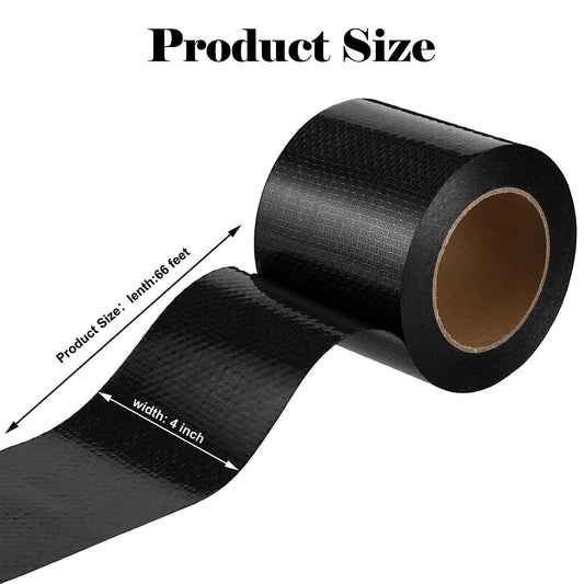 RV Underbelly Tape RV Underbelly Material Corrugated Waterproof Flex Mend Belly Tape Thick Adhesive Patch Sealing Mobile Home Camper Travel Trailer Tear Repair(1 Pack,4 Inch x 66 Feet).