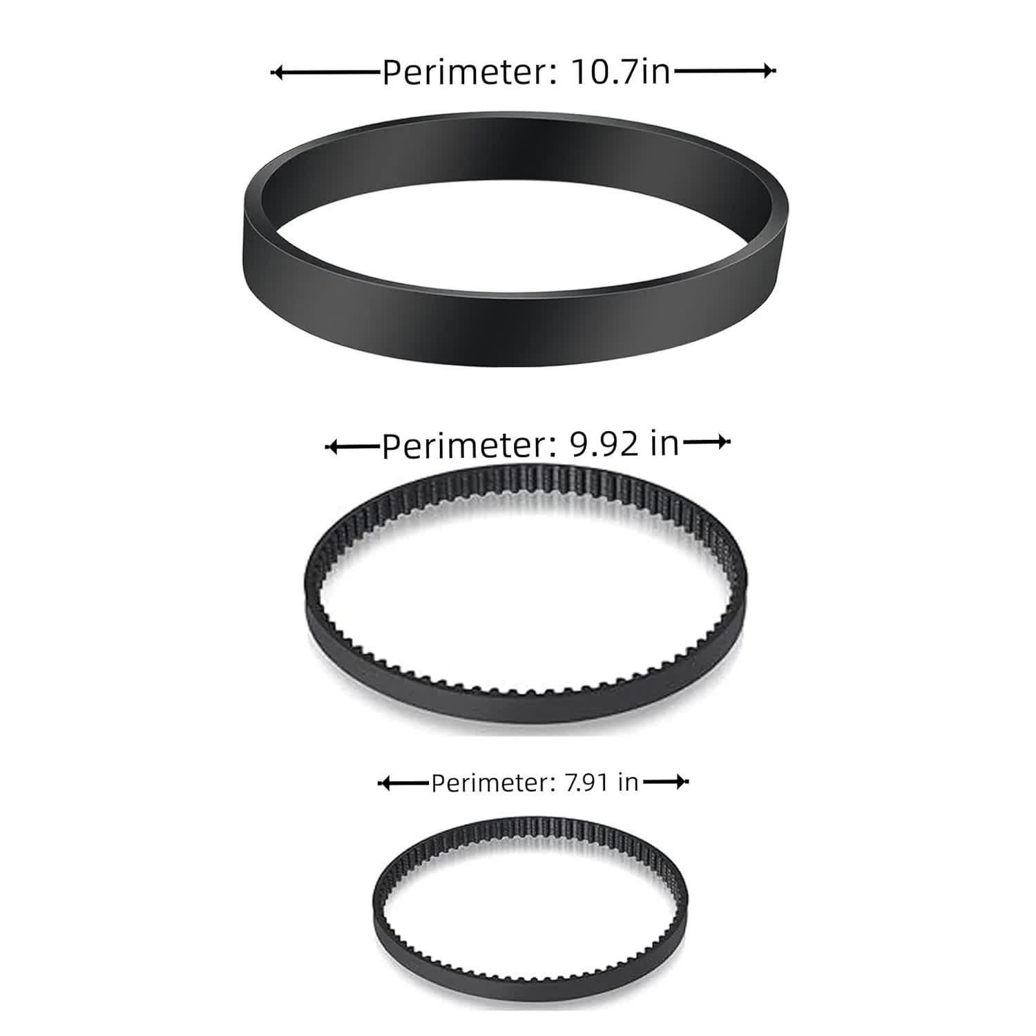 Replacement Belt Suitable for Bissell ProHeat 2X Revolution Pet Pro Carpet Cleaner 1986, 1964, 2007, 2007P Series, Replace Parts 1611129, 1611130 & 1606428(3 Different Types of Belts).