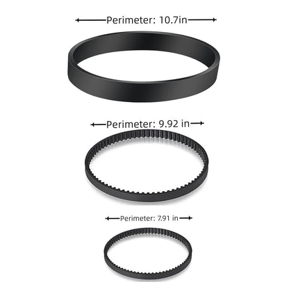 Replacement Belt Suitable for Bissell ProHeat 2X Revolution Pet Pro Carpet Cleaner 1986, 1964, 2007, 2007P Series, Replace Parts 1611129, 1611130 & 1606428(3 Different Types of Belts).