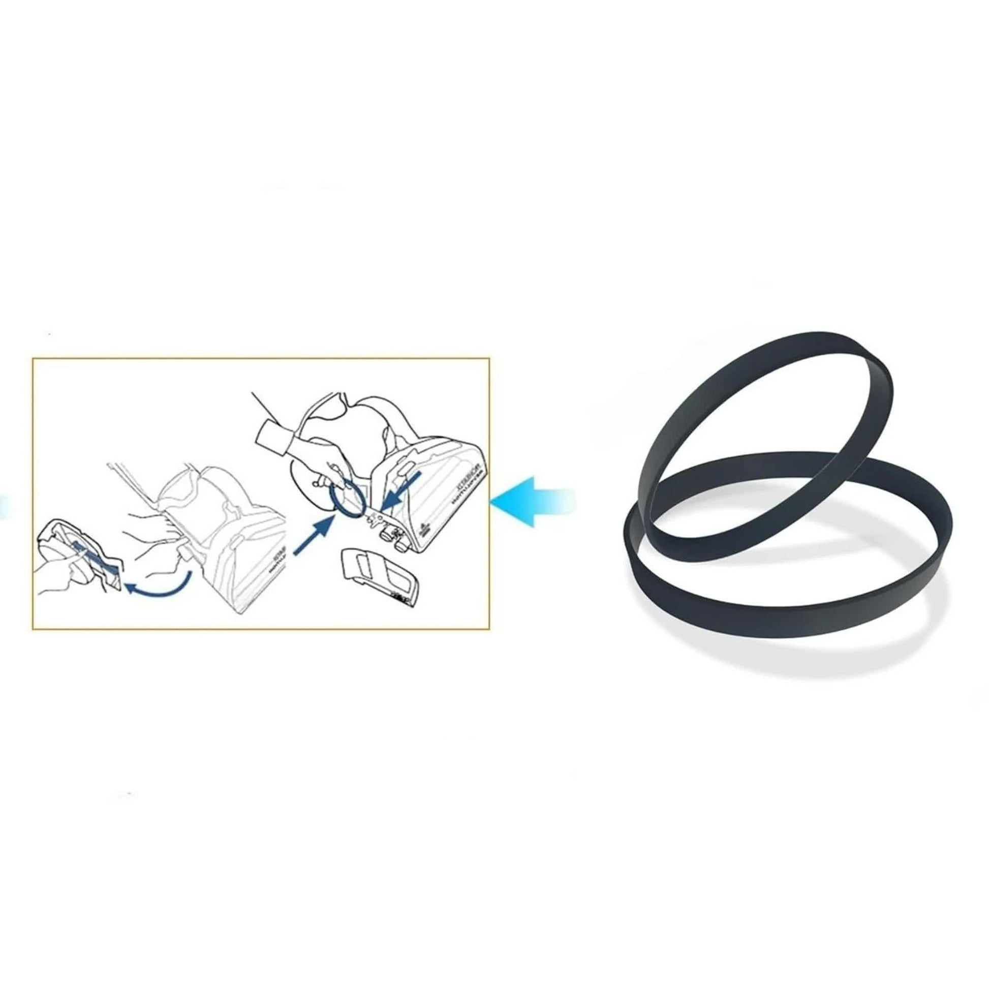 Replacement Belt Suitable for Bissell ProHeat 2X Revolution Pet Pro Carpet Cleaner 1986, 1964, 2007, 2007P Series, Replace Parts 1611129, 1611130 & 1606428(3 Different Types of Belts).