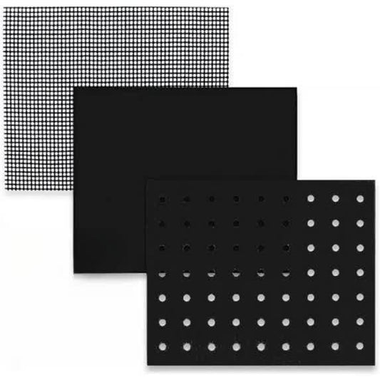 Reusable Liners for Toaster Oven Air Fryer 9 x 11 Accessories Compatible with Breville, Black & Decker, Cuisinart, Emeril Lagasse + More, Perforated Non-Stick Mats for Baking,Cooking,Oven Rack.