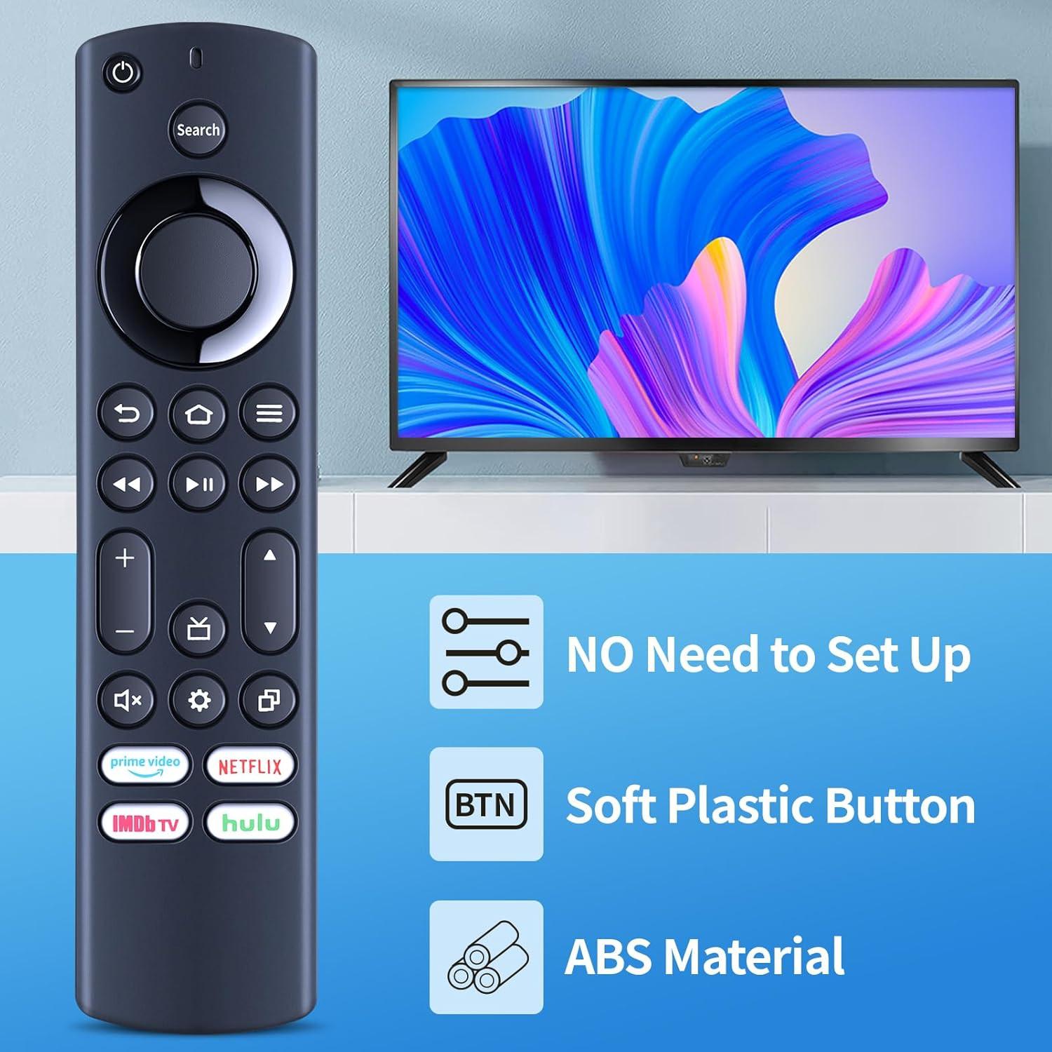 Replacement IR TV Remote Control for Insignia/Toshiba AMZ Smart TVsï¼Replace for NS-RCFNA-21 CT-RC1US-21 Remote.