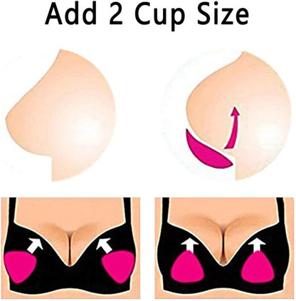 Silicone Bra Inserts Large Bra Inserts Silicone Add 2 Cup Size Bra Padding Bust Enhancer Transparent Color