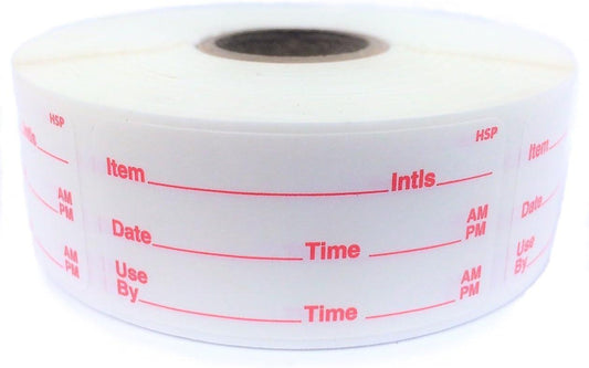 Dissolvable Food Storage Labels for Home and Restaurant Use - Dissolves in Water in 30 Seconds - No Adhesive Residue - Perfect for Glass, Metal, Plastic Containers - 1x2 inch Size 500 Labels per roll.