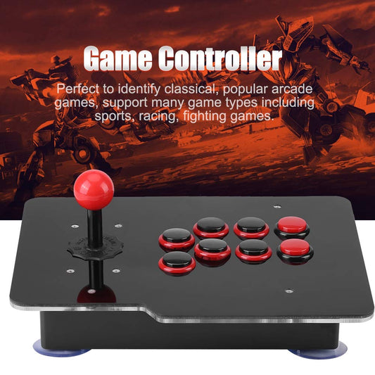 8-Way Arcade Game Joystick, USB Controller, Zero Delay Arcade Stick Buttons for Sports, Racing, Fighting Games.