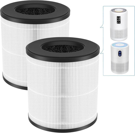 B-D02L M05 Replacement Filter for MOOKA B-D02L & M05, for KOIOS B-D02L, for VEWIOR B-D02U, for Tailulu D10 Air Purifi-er, H13 True HEPA Filter for MOOKA Air Filter Replacement, 2 Pack.