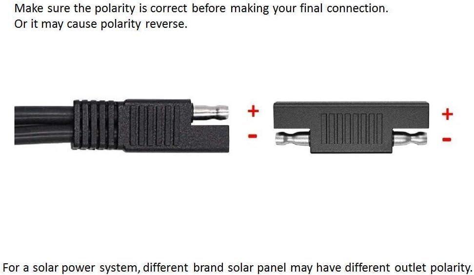 SAE Polarity Reverse Adapter Connectors for SAE to SAE Quick Disconnect Extension Cable, Solar Panel Battery Power Charger and Maintainer-3Pack.