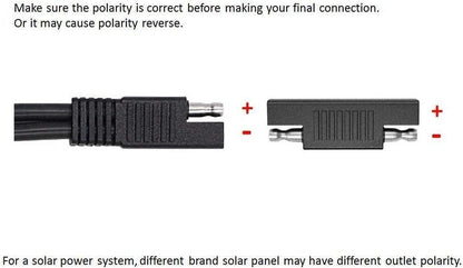 SAE Polarity Reverse Adapter Connectors for SAE to SAE Quick Disconnect Extension Cable, Solar Panel Battery Power Charger and Maintainer-3Pack.