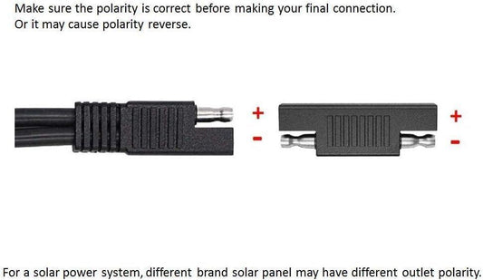 SAE Polarity Reverse Adapter Connectors for SAE to SAE Quick Disconnect Extension Cable, Solar Panel Battery Power Charger and Maintainer-3Pack.