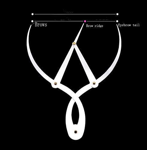Golden Mean Calipers Golden Ratio Calipers Stainless Steel Eyebrow Ruler 1:1.618 Measure Tool for Tattoo Makeup.