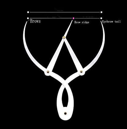 Golden Mean Calipers Golden Ratio Calipers Stainless Steel Eyebrow Ruler 1:1.618 Measure Tool for Tattoo Makeup.