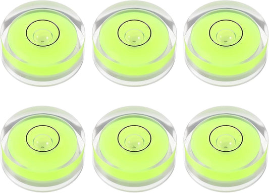 Small Circular Bubble Levels,6Pcs 0.98x0.39inch Levels Measuring Layout Tools Standards for Workshop Camera Tripod Turntable Automount Telescope.