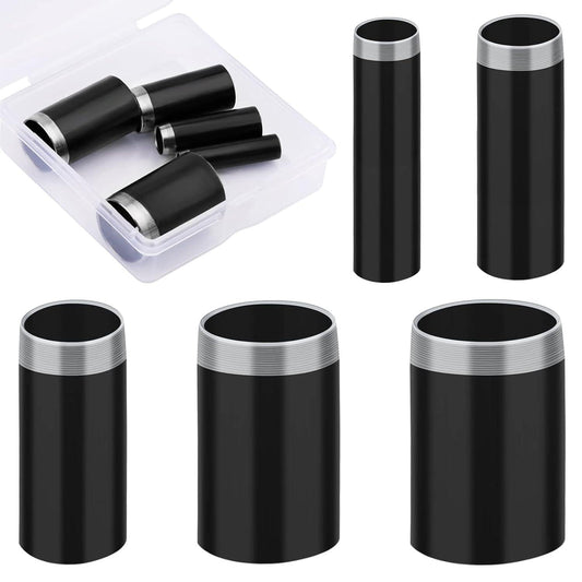 5 Sizes Round Hole Punch, Hollow Punch Cutter Tool Set with Storage Case, Leather Craft Tools Kit for Handmade DIY Craft Hole Punch Black  5 pcs  Black  5 pcs.