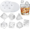 7 Shapes DND Dice Whisky Ice Cubes Mold, 3D Dice Mold DND Accessories For Whiskey Cocktail Summer Ice Drink, Funny DND Gifts For Table Game Lovers Transparent  Transparent.