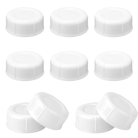 10pcs Narrow Baby Bottle Caps for Dr Brown & Medela Bottles, BPA Free Travel and Storage Baby Bottle Lids Replacement Parts with Sealing Gasket for Ameda Baby Bottles Accessory (White)  White    White.