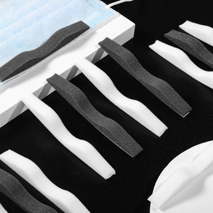 50 Pcs Microfiber Memory Foam Nose Bridge Pads Anti Fog Self Adhesive Protection Nose Cushion Sponge Strip Seal