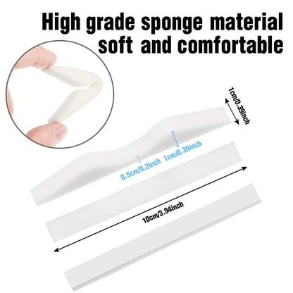 50 Pcs Microfiber Memory Foam Nose Bridge Pads Anti Fog Self Adhesive Protection Nose Cushion Sponge Strip Seal