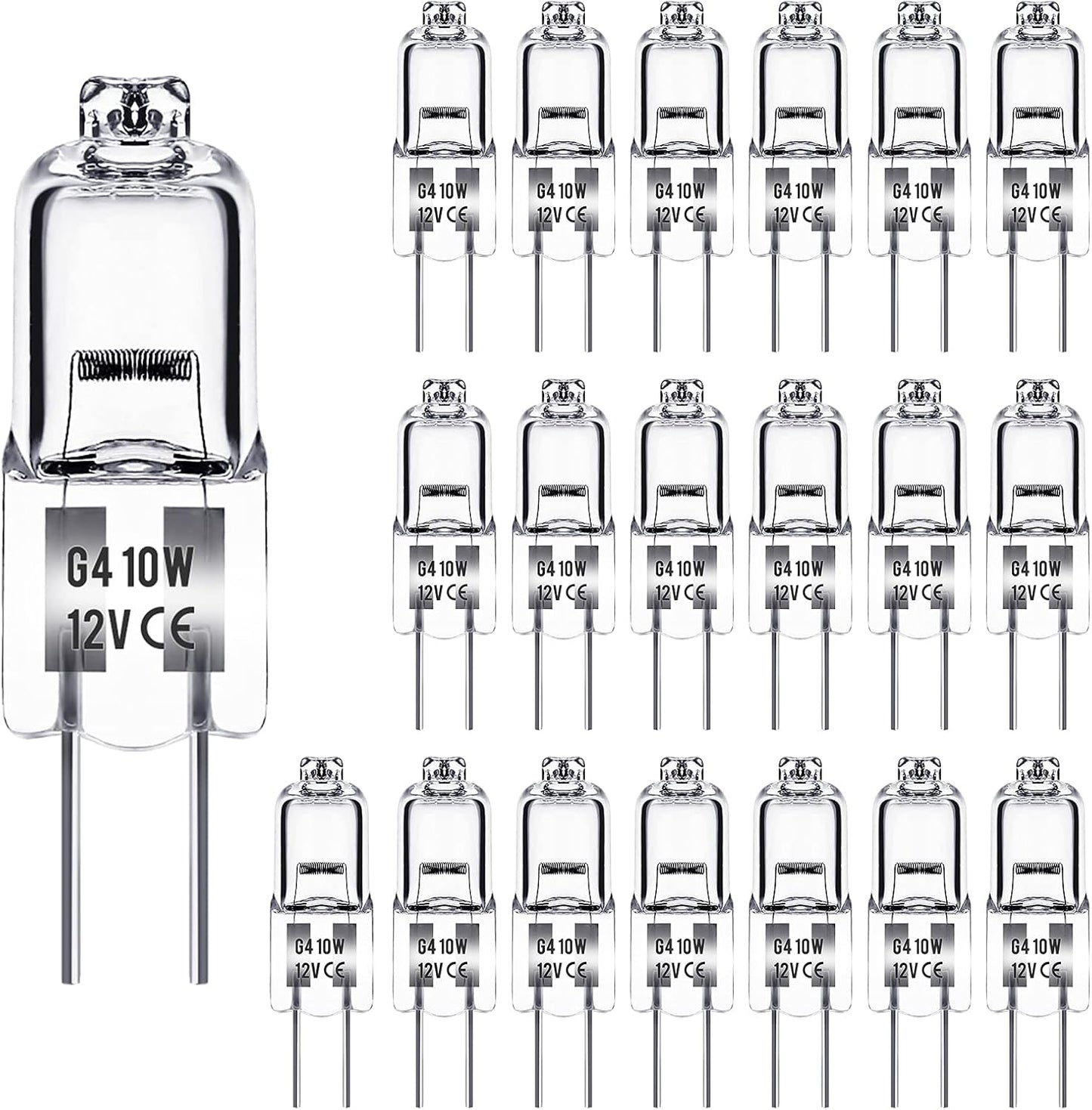 G4 halogen lamps 10W 12V - Warm white - 20-pack 10W 20pcs 10W