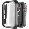 Compatible with Apple Watch 40mm Shockproof Case and 9H Tempered Glass 2-Pack Rose Gold.