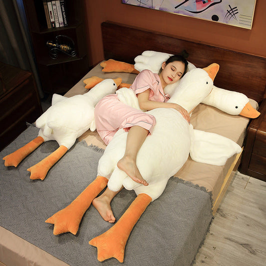 Giant White Goose Stuffed Animal Duck Plush Pillow 130cm.