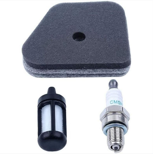 Lawn Mower Spark Plug Air Fuel Filter Fits Stihl FS87 FS90 FS100 FS110 FS130 Lawn Mower Compatible with Gas Kit 3.