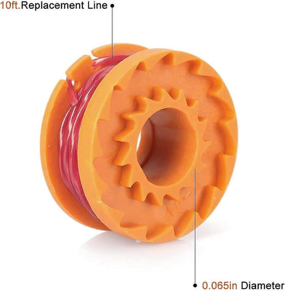12-pack Trimmer Line for Worx 20V Trimmers, Durable Replacement Spool for Pool Cover and Edge Trimmers, Improved Cutting Speed.