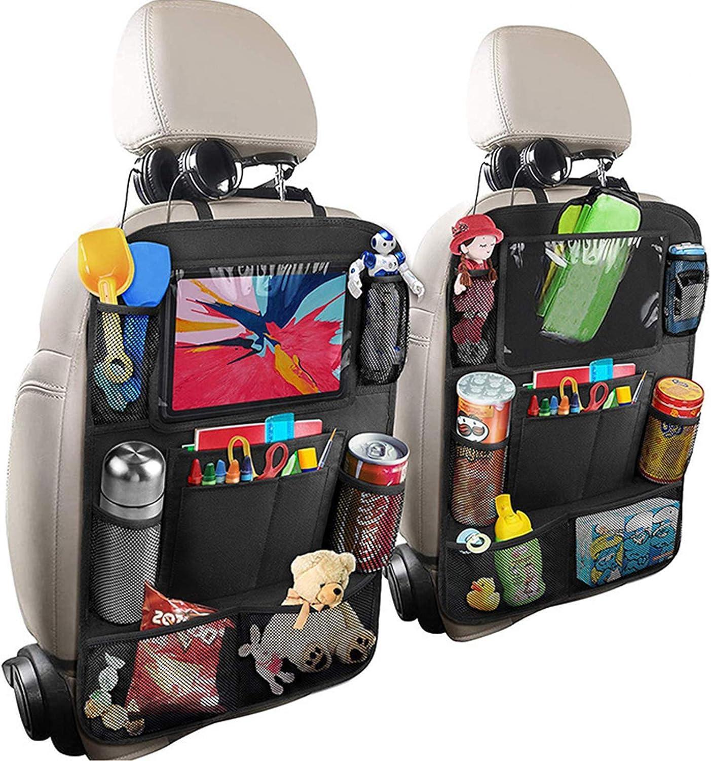 2-PACK Universal car back seat mobile/tablet multiple holders Black Black Black.