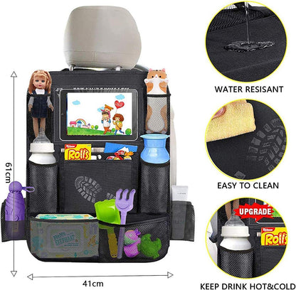 2-PACK Universal car back seat mobile/tablet multiple holders Black Black Black.