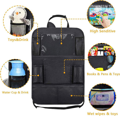 2-PACK Universal car back seat mobile/tablet multiple holders Black Black Black.