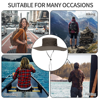 UV Protection Sun Hats for Hiking and Safari, Wide Brim Cap