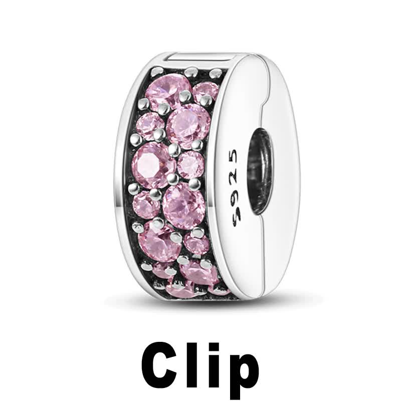 925 Sterling Silver Clip Charms Safety Chain Charm Silicone Stopper Bead Fit Jewelry Making For Bracelet T Diy PTC512.